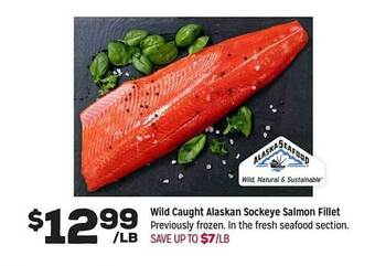 Grocery Outlet Wild caught alaskan sockeye salmon fillet offer