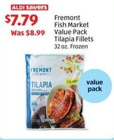 Aldi Fremont Fish Market Value Pack Tilapia Fillets 32 oz. offer