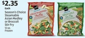 Aldi Season's Choice Steamable Asian Medley or Broccoli Stir Fry 12 oz. offer