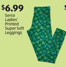 Aldi Serra Ladies' Printed Super Soft Leggings offer