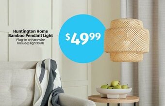 Aldi Huntington Home Bamboo Pendant Light offer