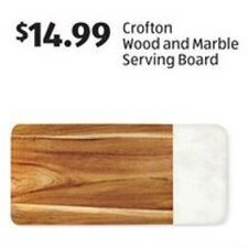 Aldi Crofton Wood and Marble Serving Board offer