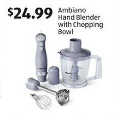 Aldi Ambiano Hand Blender with Chopping Bowl offer