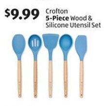 Aldi Crofton 5-Piece Wood & Silicone Utensil Set offer