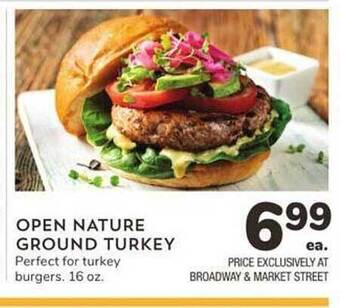 Albertsons Open nature ground turkey offer