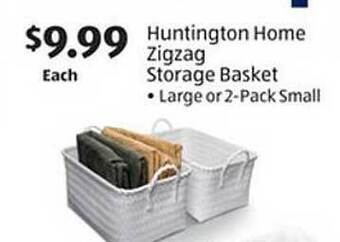 Aldi Huntington home zigzag storage basket offer