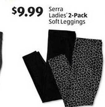 Aldi Serra ladies' 2-pack soft leggings offer