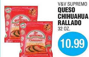 Carnicerias Jimenez V&v supremo queso chihuahua rallado offer