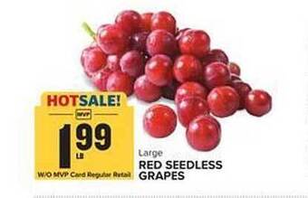 Food Lion Red seedless grapes offer