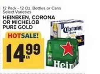 Food Lion Heineken, corona or michelob pure gold offer