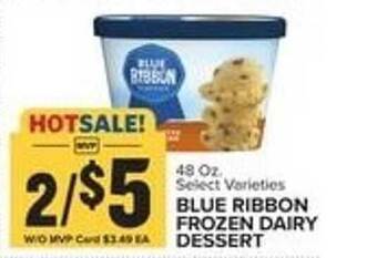 Food Lion Blue ribbon frozen dairy dessert offer