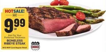 Food Lion Boneless ribeye steak offer