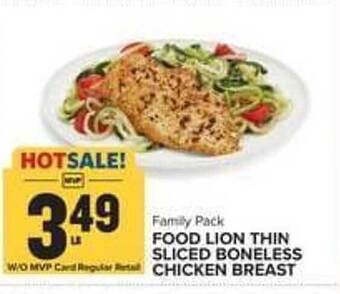 Food Lion Food lion thin sliced boneless chicken breast offer