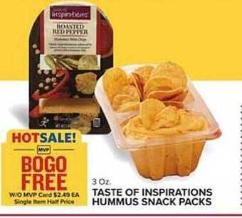 Food Lion Taste of inspirations hummus snack packs offer