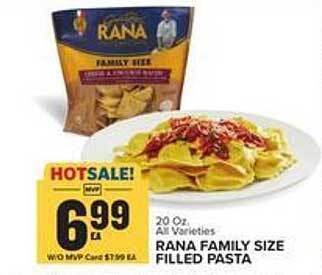 Food Lion Rana family size filled pasta offer