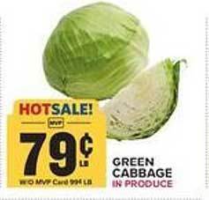 Food Lion Green cabbage offer