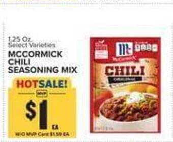 Food Lion Mccormick chili seasoning mix offer