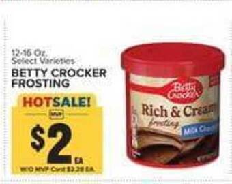 Food Lion Betty crocker frosting offer
