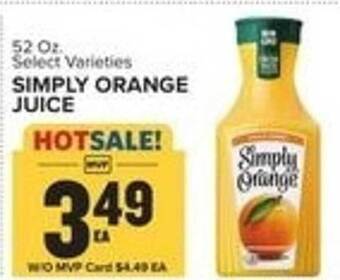 Food Lion Simply orange juice offer