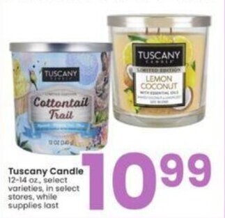 Albertsons Tuscany Candle 12-14 oz offer