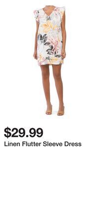 TJ Maxx Linen flutter sleeve dress offer