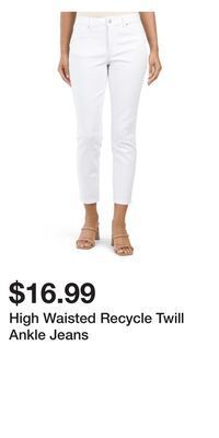 TJ Maxx High waisted recycle twill ankle jeans offer