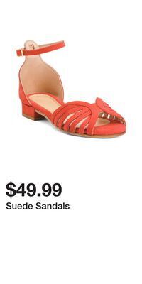 TJ Maxx Suede sandals offer