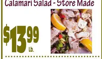 Wild By Nature Calamari salad offer