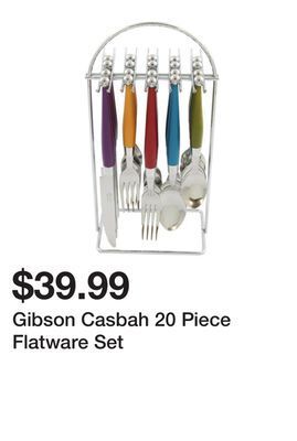 Kmart Gibson casbah 20 piece flatware set offer