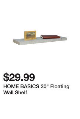 Kmart Home basics 30" floating wall shelf offer