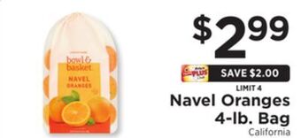 ShopRite Navel oranges 4-lb. bag offer