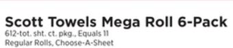 ShopRite Towels mega roll 6-pack offer