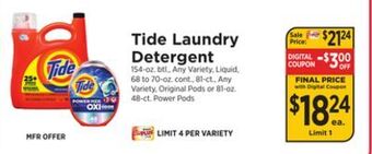 ShopRite Laundry detergent offer