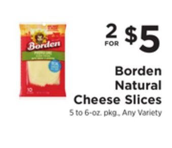 ShopRite Natural cheese slices offer