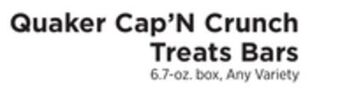 ShopRite Cap'n crunch treats bars offer