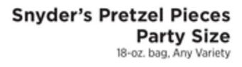 ShopRite Pretzel pieces party size offer