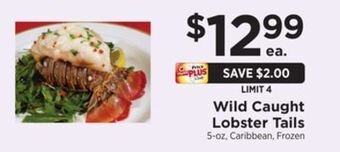 ShopRite Wild caught lobster tails offer