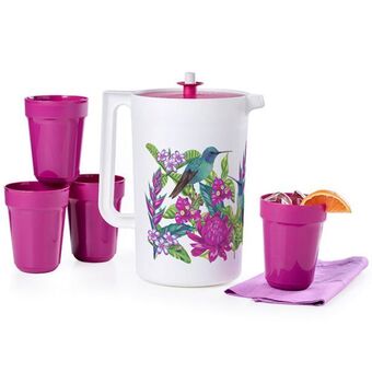 Tupperware Hummingbird pitcher w/free set of four 16-oz tumblers offer