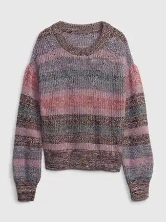Gap Kids Kids shaker-stitch puff-sleeve sweater offer
