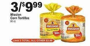 El Rio Grande Mission corn tortillas offer