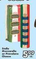 Fairplay Stella mozzarella or provolone cheese offer
