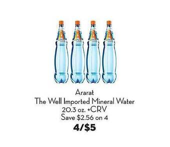 Bristol Farms Ararat the well imported mineral water offer
