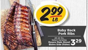 IGA Baby back pork ribs offer