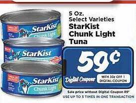 IGA Starkist chunk light tuna offer