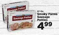 IGA Smoky farms sausage patties offer