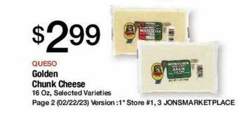 Jons International Golden chunk cheese offer