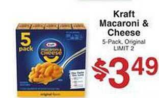Price Chopper Kraft macaroni & cheese offer