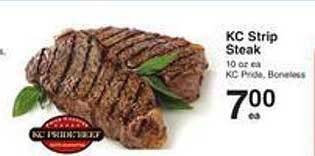 Price Chopper Kc strip steak offer