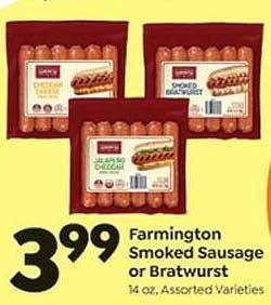 Save a Lot Farmington smoked sausage or bratwurst offer