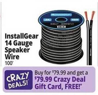 Ocean State Job Lot Installgear 14 gauge speaker wire offer